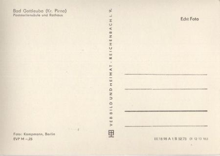Bad Gottleuba - Postmeilensäule Bad Gottleuba - Postmeilensäule