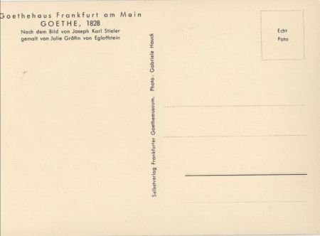 Goethe Bild von Joseph Karl Stieler Goethe Bild von Joseph Karl Stieler