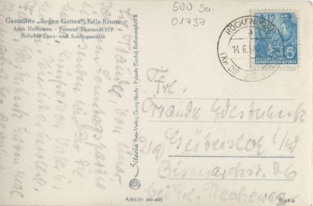 Tharandt - Gaststätte Segten Gottes
