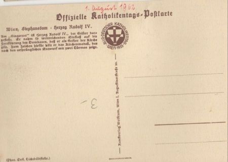 Wien - Österreich - Stephansdom, Herzog Rudolph, Katolikentag 1933