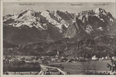 Oberau, Loisach - mit Alpspitze Oberau, Loisach - mit Alpspitze