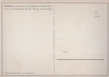 Görlitz, Neiße - Untermarkt Görlitz, Neiße - Untermarkt