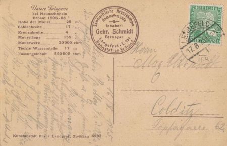 Neunzehnhain (OT v. Pockau-Lengefeld) - Untere Talsperre Neunzehnhain (OT v. Pockau-Lengefeld) - Untere Talsperre