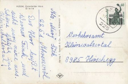 Husum, Nordsee - Ostenfelder Haus, Diele Husum, Nordsee - Ostenfelder Haus, Diele