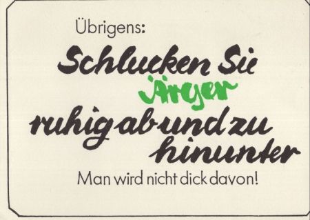 Schlucken Sie Ärger Schlucken Sie Ärger