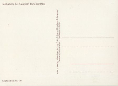 Garmisch-Partenkirchen - Postkutsche Garmisch-Partenkirchen - Postkutsche