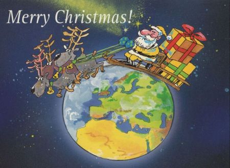 Merry Christmas - Rentiere und Schlitten Merry Christmas - Rentiere und Schlitten