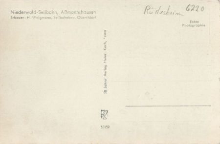 Rüdesheim-Assmannshausen - Niederwald-Seilbahn Rüdesheim-Assmannshausen - Niederwald-Seilbahn