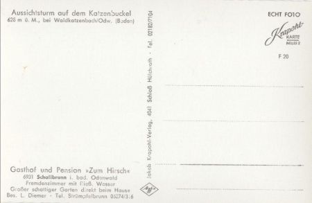 Waldkatzenbach (OT von Waldbrunn) - Aussichtsturm Waldkatzenbach (OT von Waldbrunn) - Aussichtsturm