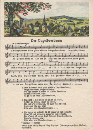 Liedkarte - Vogelbeerbaum Liedkarte - Vogelbeerbaum