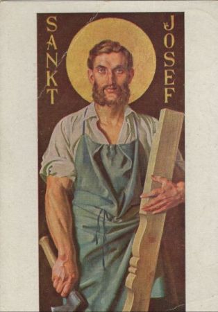 Sankt Josef (keine Ak, Rückseite bedruckt) Sankt Josef (keine Ak, Rückseite bedruckt)
