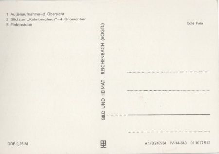 Saalfeld - Gaststätte Kulmberghaus Saalfeld - Gaststätte Kulmberghaus
