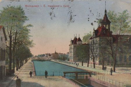 Mulhouse - Frankreich - Hauptpost und Kanal Mulhouse - Frankreich - Hauptpost und Kanal