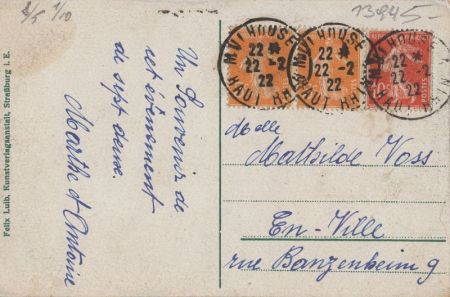 Mulhouse - Frankreich - Hauptpost und Kanal Mulhouse - Frankreich - Hauptpost und Kanal