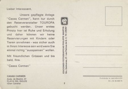 Playa del Inglés - Spanien - Casas Carmen