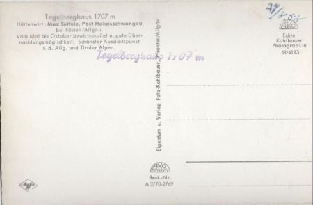 Füssen - Tegelberghaus Füssen - Tegelberghaus