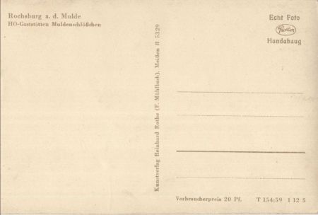 Lunzenau-Rochsburg - HO-Gaststätte Muldenschlösschen Lunzenau-Rochsburg - HO-Gaststätte Muldenschlösschen