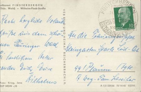 Finsterbergen - Wilhelm-Pieck-Straße Finsterbergen - Wilhelm-Pieck-Straße