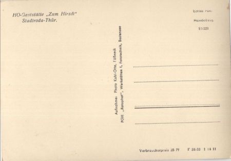 Stadtroda - Gaststätte Zum Hirsch Stadtroda - Gaststätte Zum Hirsch