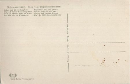 Schwarzburg - vom Trippstein gesehen Schwarzburg - vom Trippstein gesehen