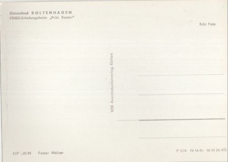 Boltenhagen - Erholungsheim Fritz Reuter Boltenhagen - Erholungsheim Fritz Reuter