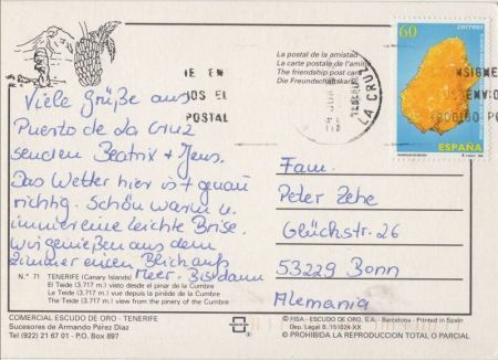 Teide - Spanien - visto desde Teide - Spanien - visto desde