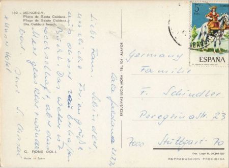 Menorca - Spanien - Playa de Santa Galdana