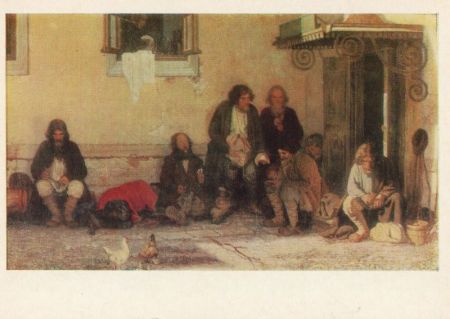 Gemälde - vor einem Haus Gemälde - vor einem Haus