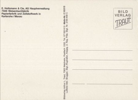 Karlsruhe-Maxau - Weisenbachfabrik Holtzmann Karlsruhe-Maxau - Weisenbachfabrik Holtzmann