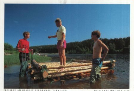 Värmland - Schweden - Klarälv bei Branäs - Floßbau Värmland - Schweden - Klarälv bei Branäs - Floßbau