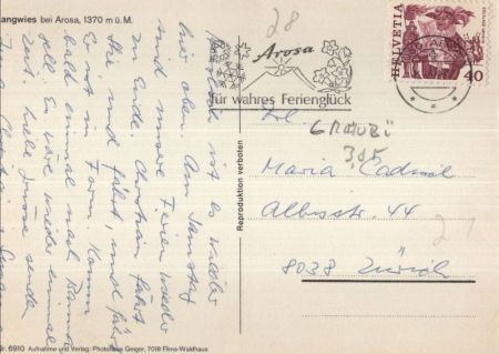 Langwies - Schweiz - Winterbild mit Zug