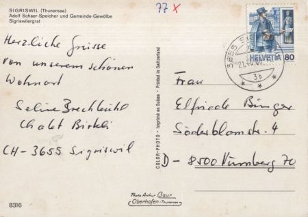 Sigriswil - Schweiz - Adolf Schaer-Speicher