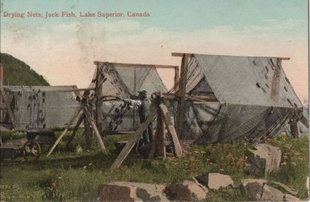 Kanada - Kanada - Lake Superior - Drying Nets Jack Fish Kanada - Kanada - Lake Superior - Drying Nets Jack Fish