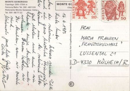 Monte Generoso - Schweiz - Ferrovia-Bahn