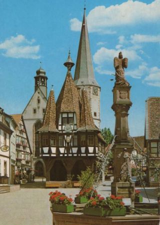 Michelstadt - Marktplatz mit Rathaus Michelstadt - Marktplatz mit Rathaus