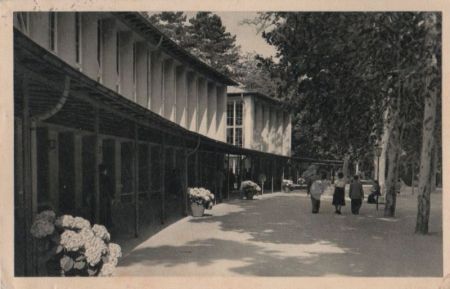 Bad Mergentheim - Wandelhalle im Kurpark - ca. 1955 Bad Mergentheim - Wandelhalle im Kurpark - ca. 1955