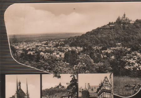 Wernigerode - Blick zum Schloß Feudalmuseum, Rathaus, An der schönen Ecke, Schloßhof - 1968 Wernigerode - Blick zum Schloß Feudalmuseum, Rathaus, An der schönen Ecke, Schloßhof - 1968