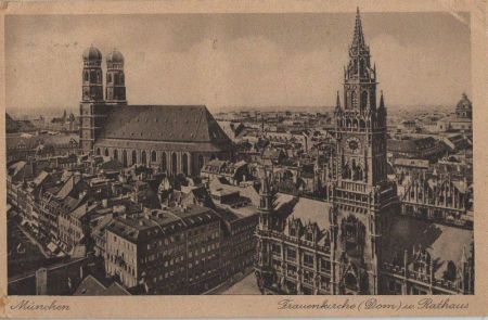 München - Dom und Rathaus - 1928 München - Dom und Rathaus - 1928