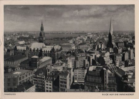 Hamburg - Blick auf die Innenstadt - 1954 Hamburg - Blick auf die Innenstadt - 1954