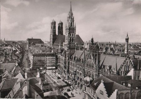 München - Blick auf Rathaus - 1958 München - Blick auf Rathaus - 1958