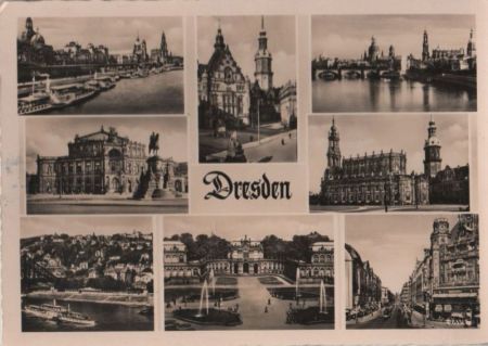 Dresden - 8 Teilbilder - 1957 Dresden - 8 Teilbilder - 1957