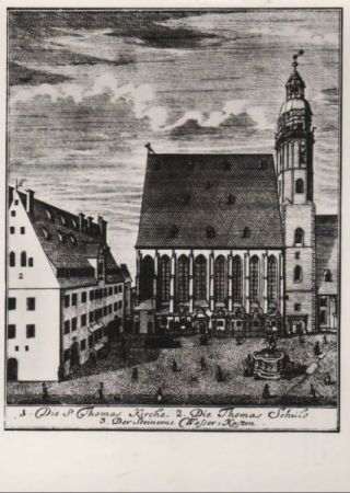 Leipzig - Thomaskirche und Thomasschule - 1978 Leipzig - Thomaskirche und Thomasschule - 1978