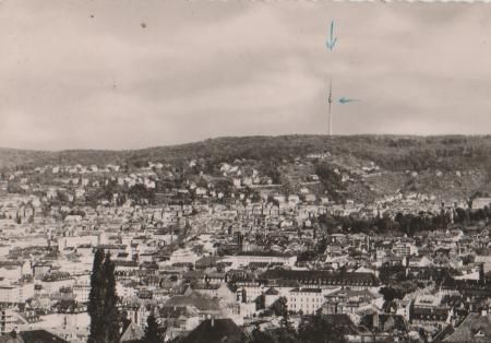 Stuttgart mit Fernsehturm - 1968 Stuttgart mit Fernsehturm - 1968