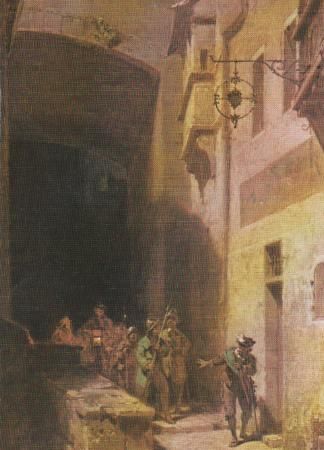 Spitzweg - Die Scharwache (Ausschnitt) - 1990 Spitzweg - Die Scharwache (Ausschnitt) - 1990