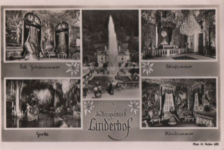 Ettal, Linderhof - u.a. Musikzimmer - ca. 1955 Ettal, Linderhof - u.a. Musikzimmer - ca. 1955