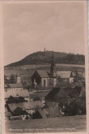 Altenberg - mit dem Geising - ca. 1950 Altenberg - mit dem Geising - ca. 1950