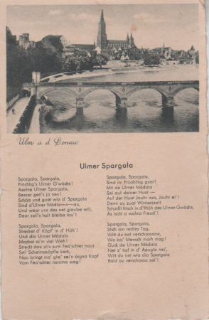 Ulm - mit Gedicht Ulmer Spargala - ca. 1950 Ulm - mit Gedicht Ulmer Spargala - ca. 1950