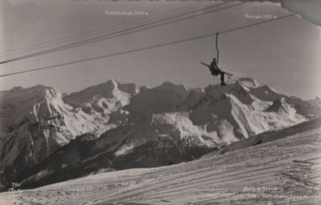 Österreich - Bad Hofgastein - Berg-Skilift - 1954 Österreich - Bad Hofgastein - Berg-Skilift - 1954