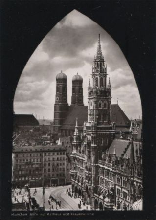 München - Blick auf Rathaus und Frauenkirche - ca. 1965 München - Blick auf Rathaus und Frauenkirche - ca. 1965