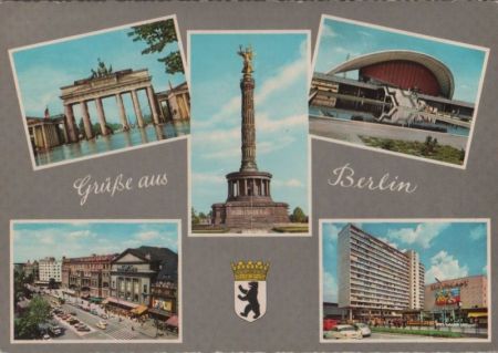 Berlin, Westteil - 5 Teilbilder - ca. 1970 Berlin, Westteil - 5 Teilbilder - ca. 1970